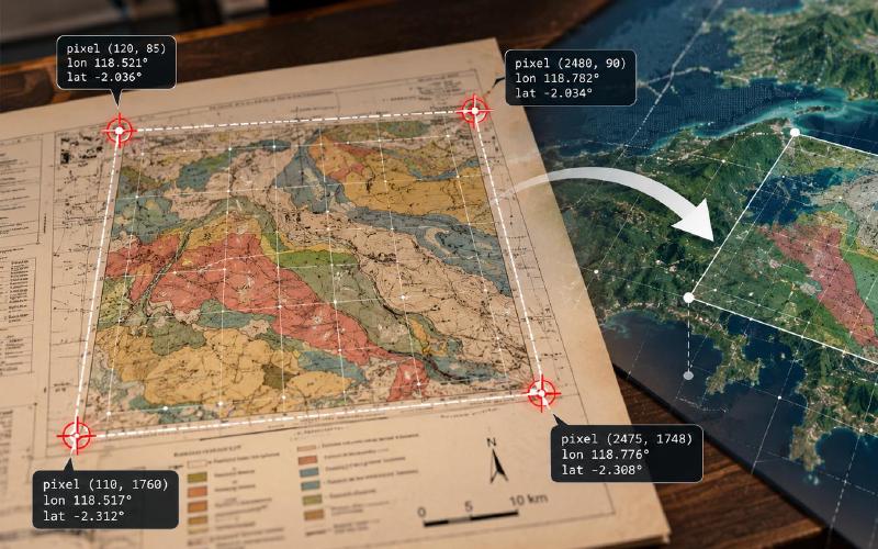 Georeferencing a Map Image From Ground Control Points