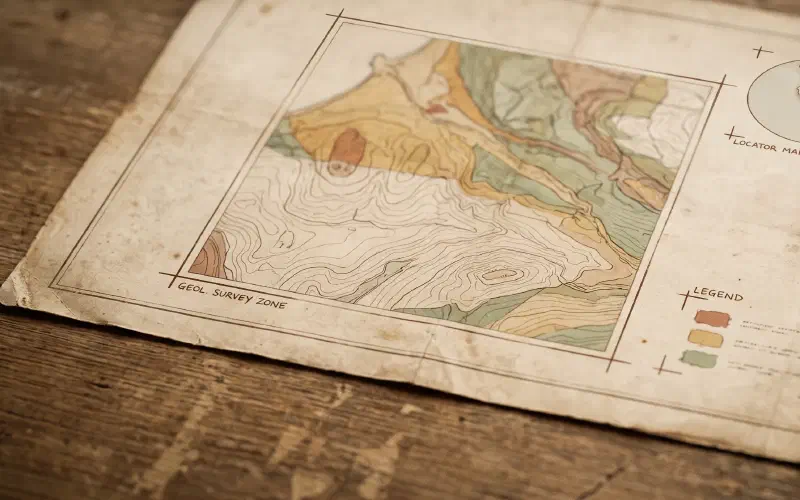 Detecting Map Layout and Legend Swatches on Scanned Geological Maps
