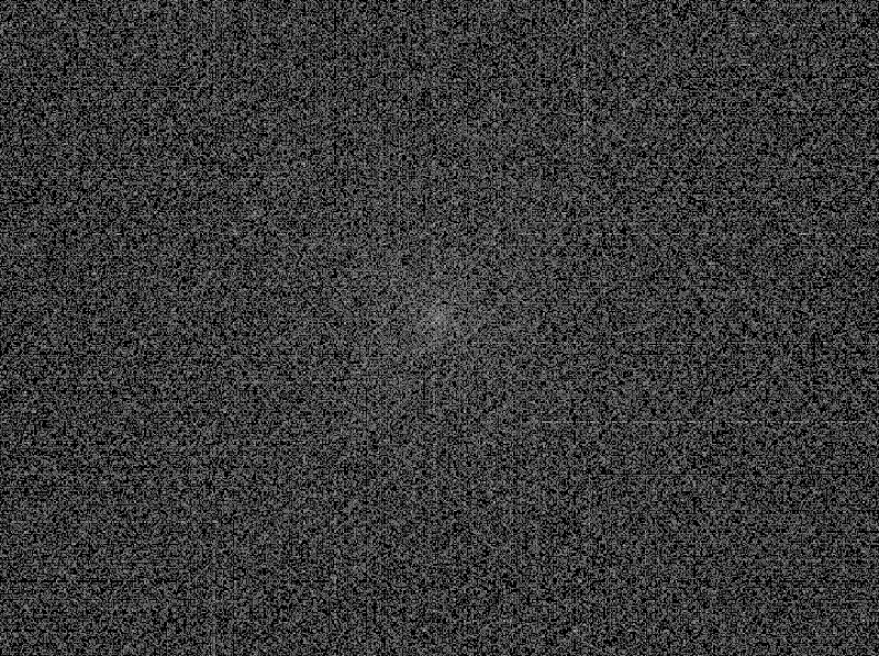 A segment of a 5001x5001 pixel Ulam spiral representing the integers from 1-25m