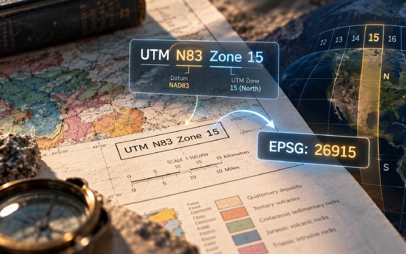 How to Find the UTM Zone EPSG Code of a Scanned Map