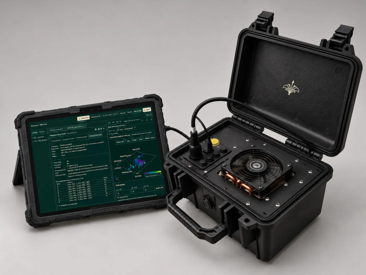 The Box — a compact local AI computer by Eigenform, in a Pelican 1300 enclosure.